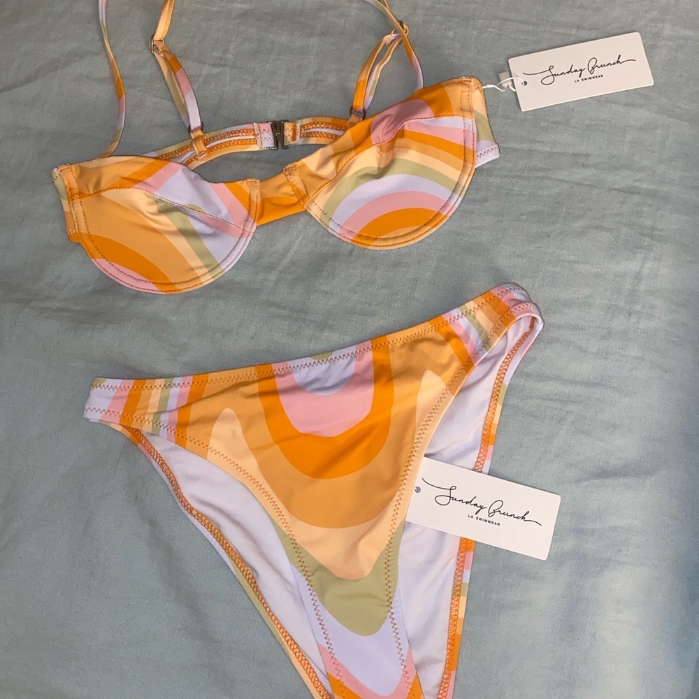 NWT Grey Bandit Rainbow Dreams Bikini